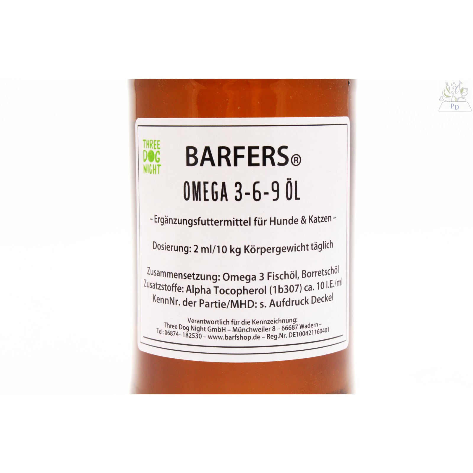 Barfers Omega369 Öl (DHN) Trockengemüse und Trockenfleisch zum Ba
